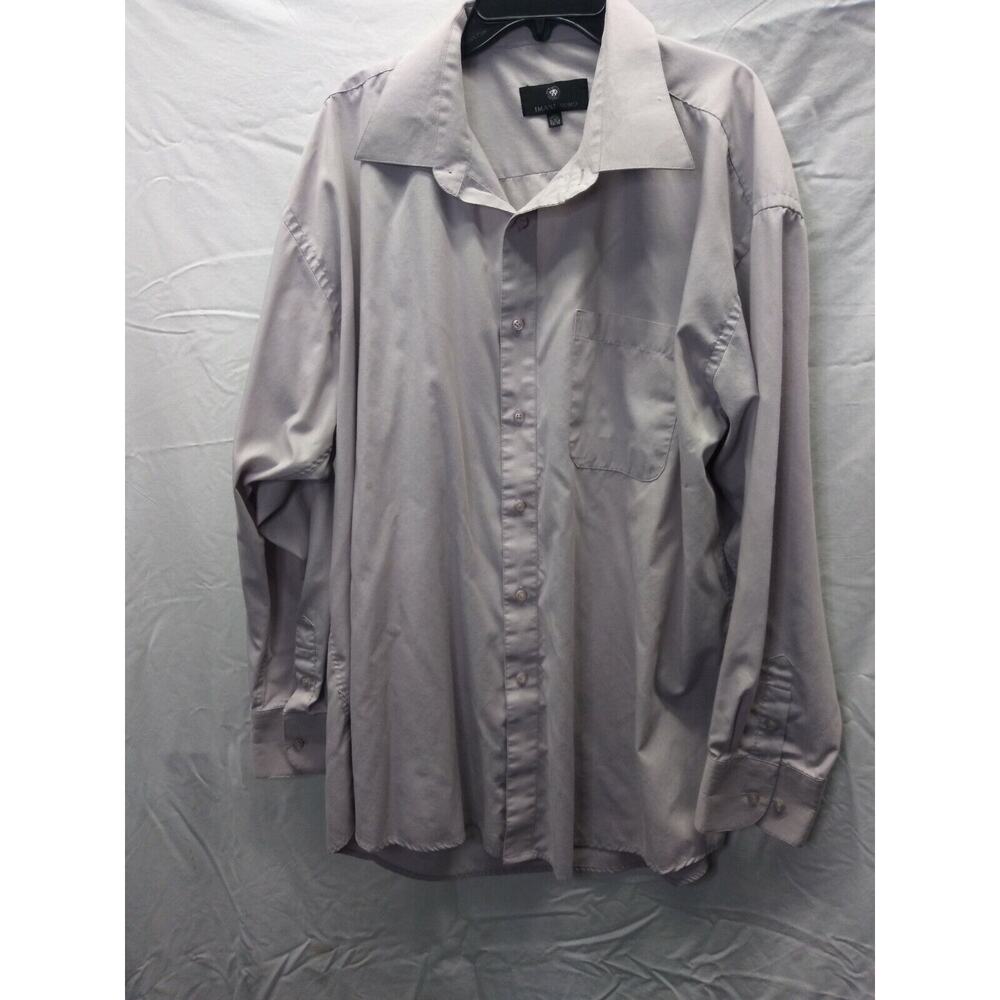 Imani Uomo Size XXL Tan Long Sleeved Button Down Men's Dress Shirt